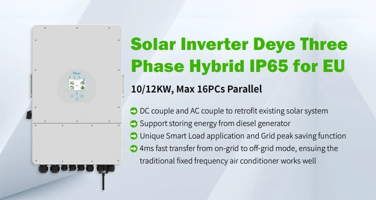 Deye Hybrid Solar Inverter Low Voltage Battery 8kw on/off-Grid Inverter 8kw Storage Inverter