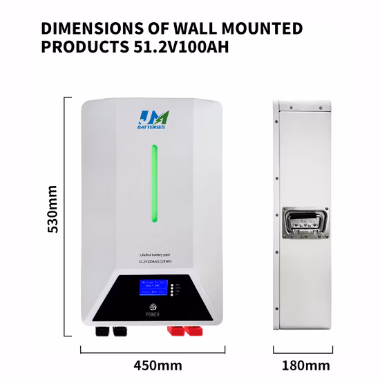 Cycle profond BMS basse tension 51,2 V 200 Ah 5 kWh mur au lithium Powerwall solaire pour système Hrybrid IP65 étanche à l'eau maison système solaire batterie assortie Deye onduleur